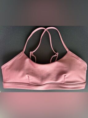HOTT ALO Yoga Dusty Rose Strappy Seamless Sports Bra Size Small